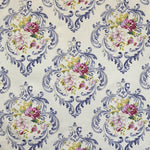Loneta Estampada Flor Barroca Azul - Ribes y Casals
