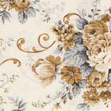 Loneta Estampada Flor Tostado - Ribes y Casals