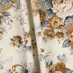Loneta Estampada Flor Tostado - Ribes y Casals