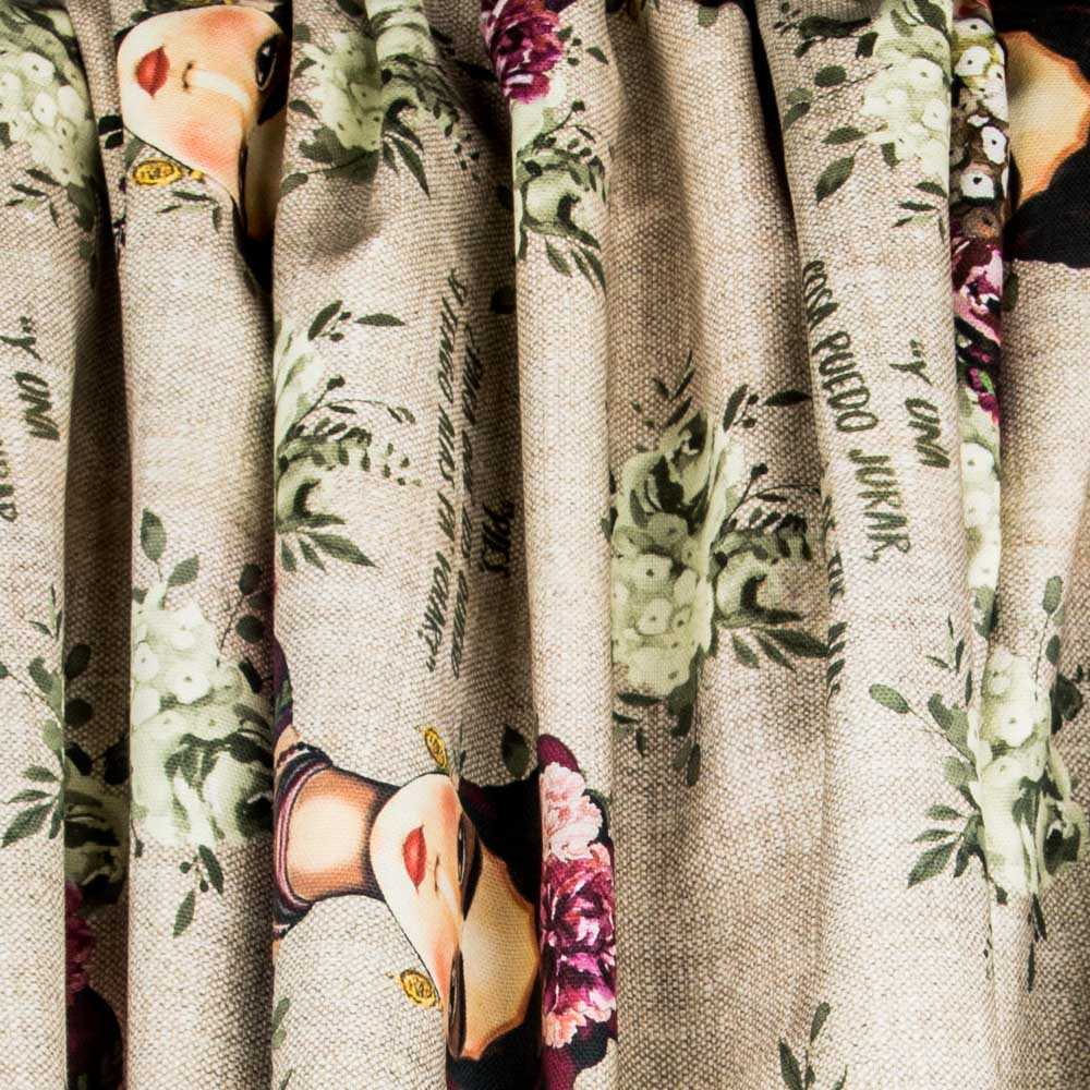 Loneta Estampada Frida Kahlo Frases Verde - Ribes y Casals