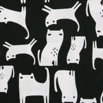 Loneta Estampada Gatitos Negra - Ribes y Casals