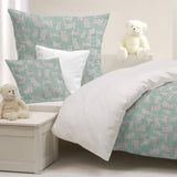 Loneta Estampada Gatitos Verde - Ribes y Casals