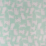 Loneta Estampada Gatitos Verde - Ribes y Casals