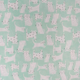 Loneta Estampada Gatitos Verde - Ribes y Casals