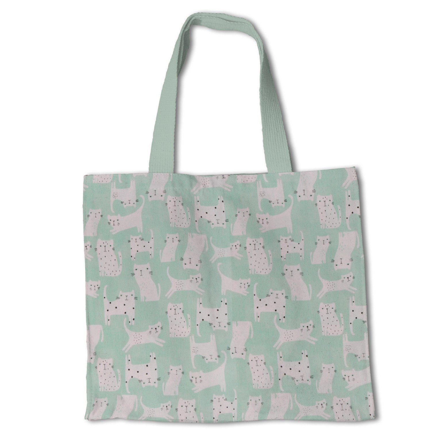 Loneta Estampada Gatitos Verde - Ribes y Casals