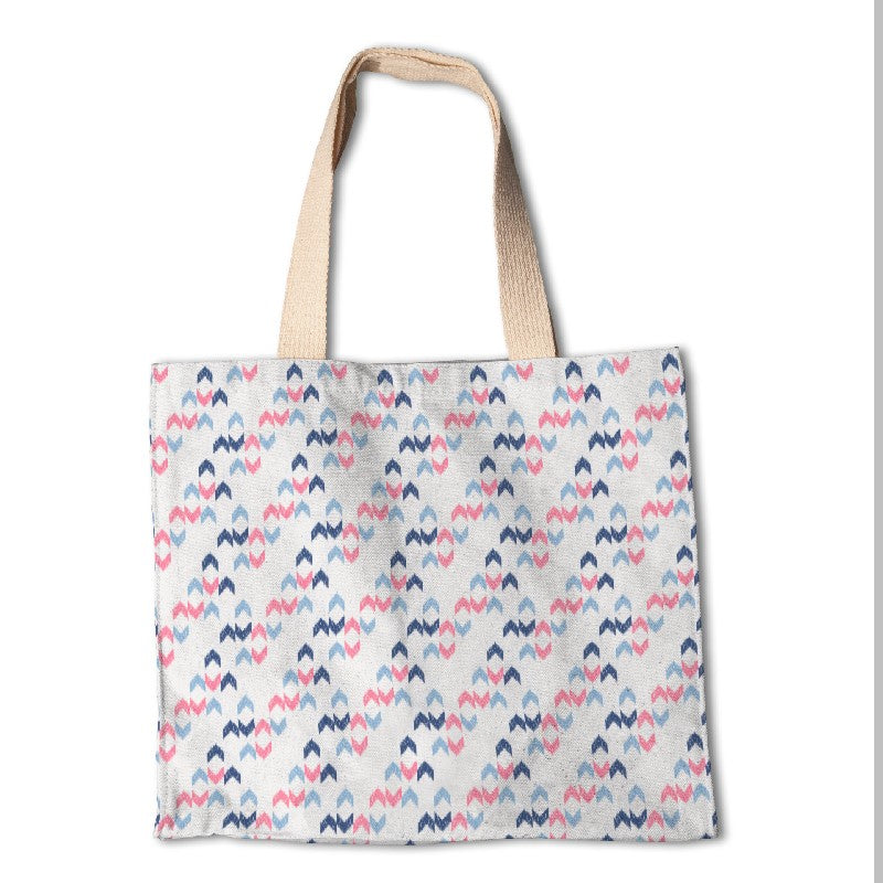 Loneta Estampada Ikat Azul Fucsia - Ribes y Casals