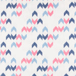 Loneta Estampada Ikat Azul Fucsia - Ribes y Casals