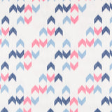 Loneta Estampada Ikat Azul Fucsia - Ribes y Casals