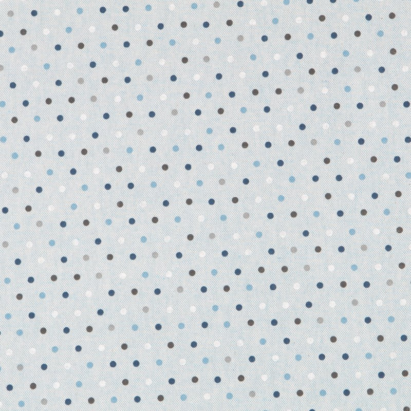 Loneta Estampada Lunares Azul - Ribes y Casals