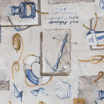 Loneta Estampada Marinera Beige - Ribes y Casals