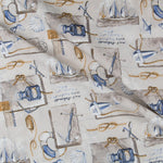 Loneta Estampada Marinera Beige - Ribes y Casals