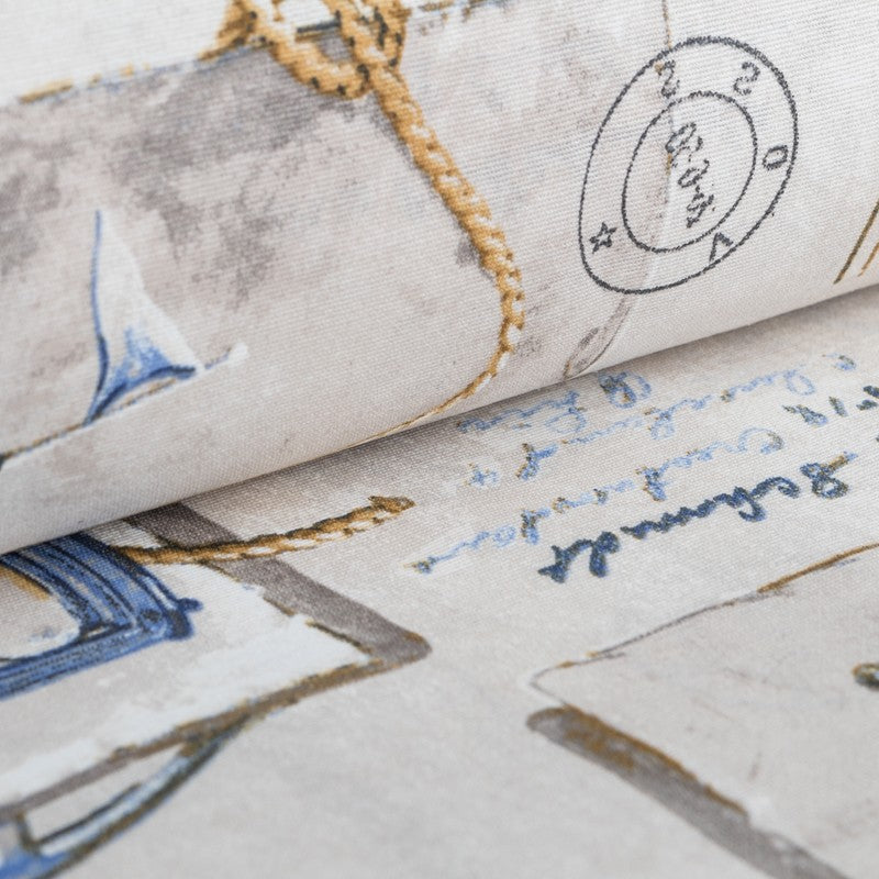 Loneta Estampada Marinera Beige - Ribes y Casals