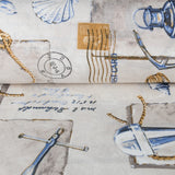 Loneta Estampada Marinera Beige - Ribes y Casals