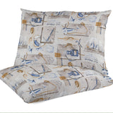 Loneta Estampada Marinera Beige - Ribes y Casals