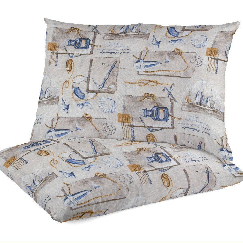 Loneta Estampada Marinera Beige - Ribes y Casals