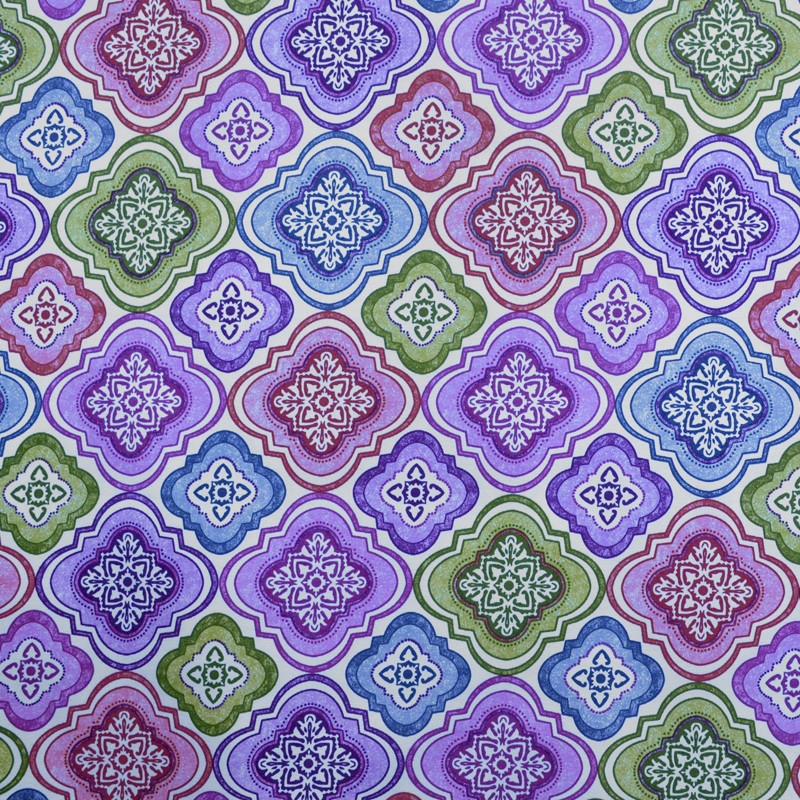 Loneta Estampada Mosaico Multicolor - Ribes y Casals