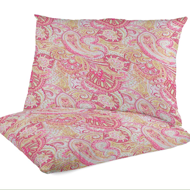 Loneta Estampada Nepal Fucsia - Ribes y Casals