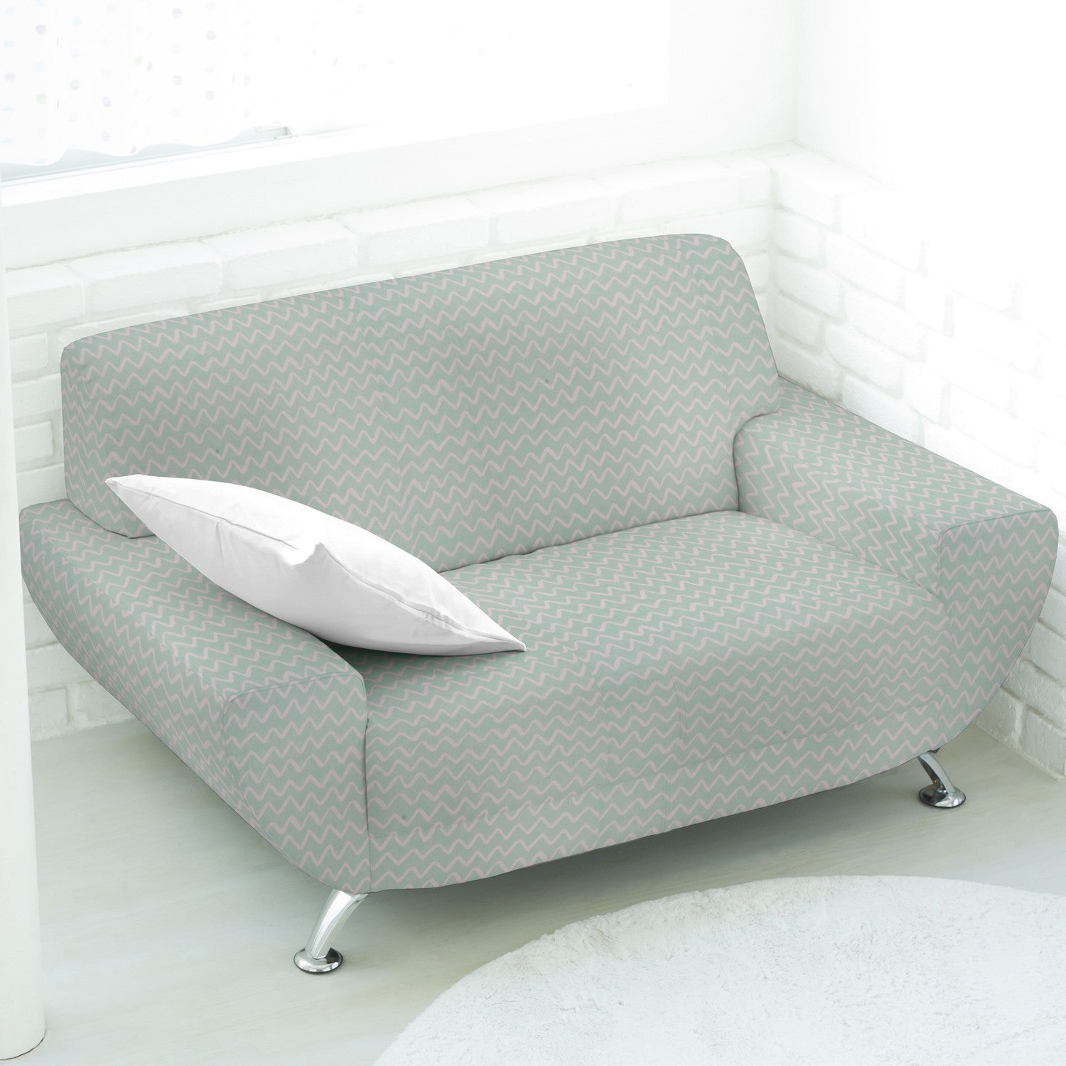 Loneta Estampada Olas Verde - Ribes y Casals