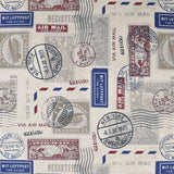 Loneta Estampada Postales Beige - Ribes y Casals
