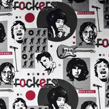Loneta Estampada Rockers Blanca - Ribes y Casals