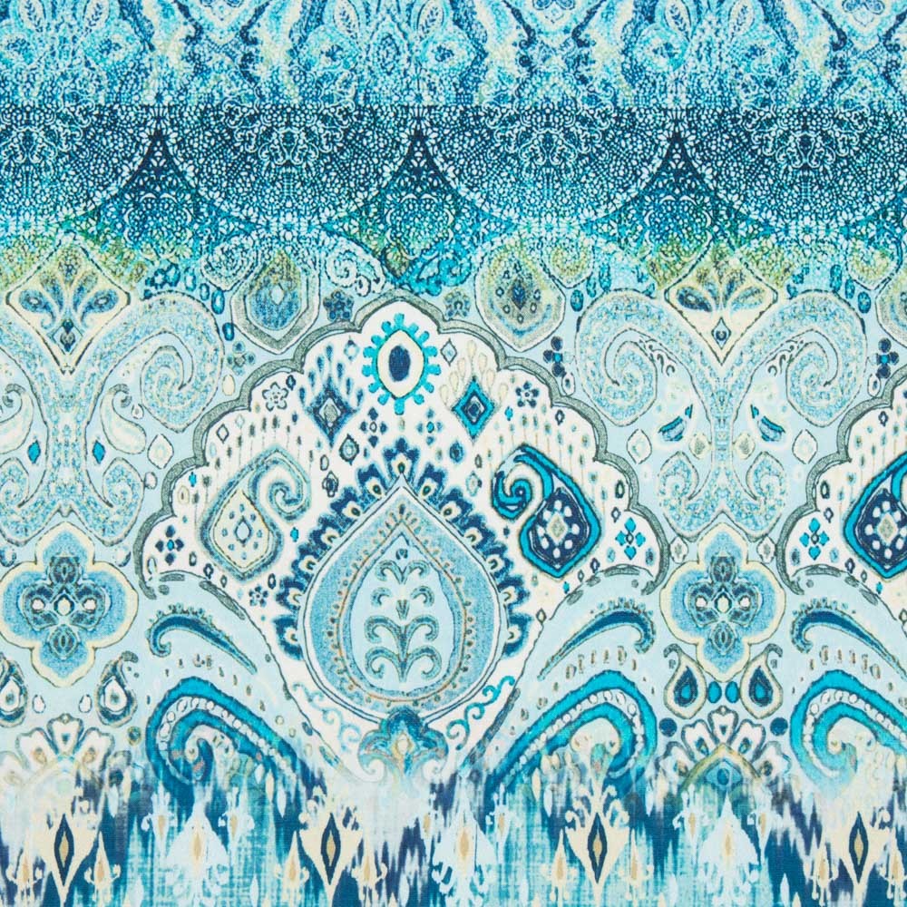 Loneta Estampada Tapicero Azul - Ribes y Casals