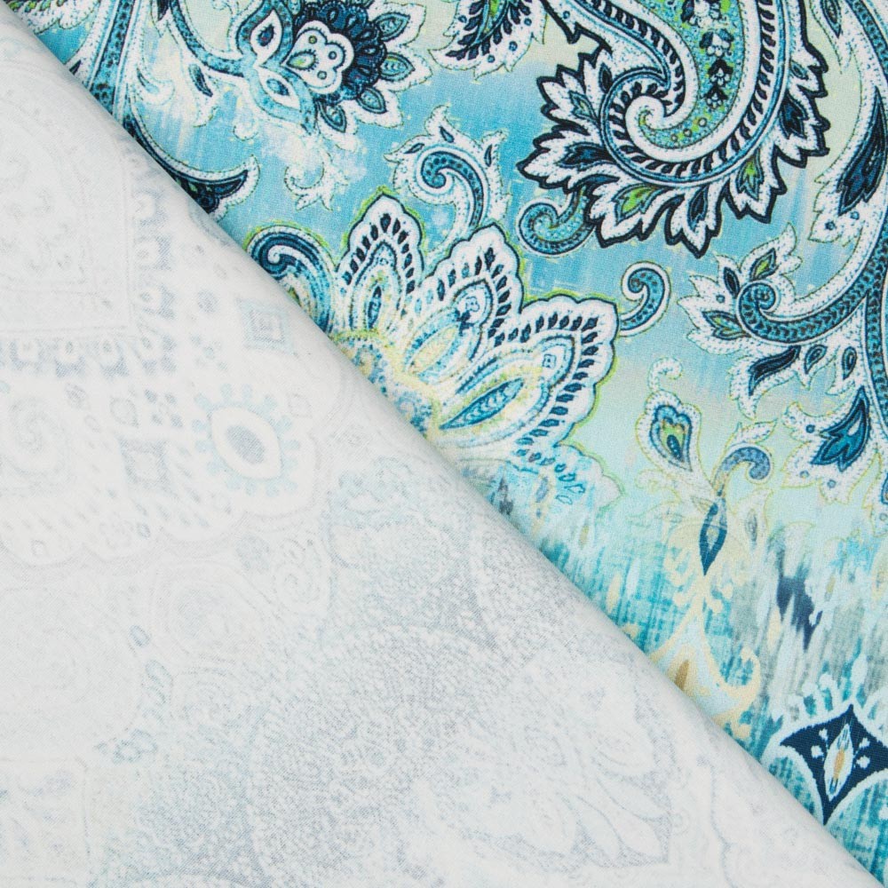 Loneta Estampada Tapicero Azul - Ribes y Casals