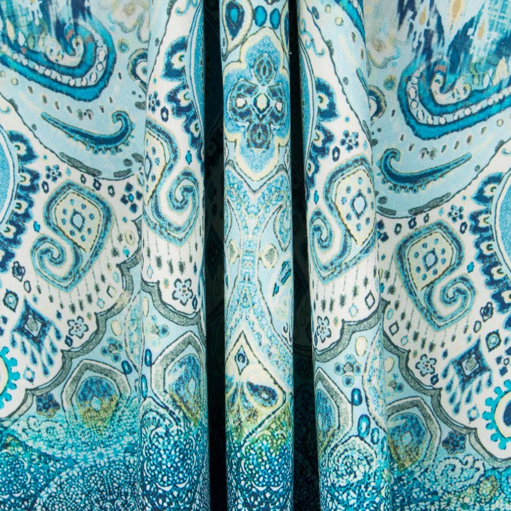 Loneta Estampada Tapicero Azul - Ribes y Casals