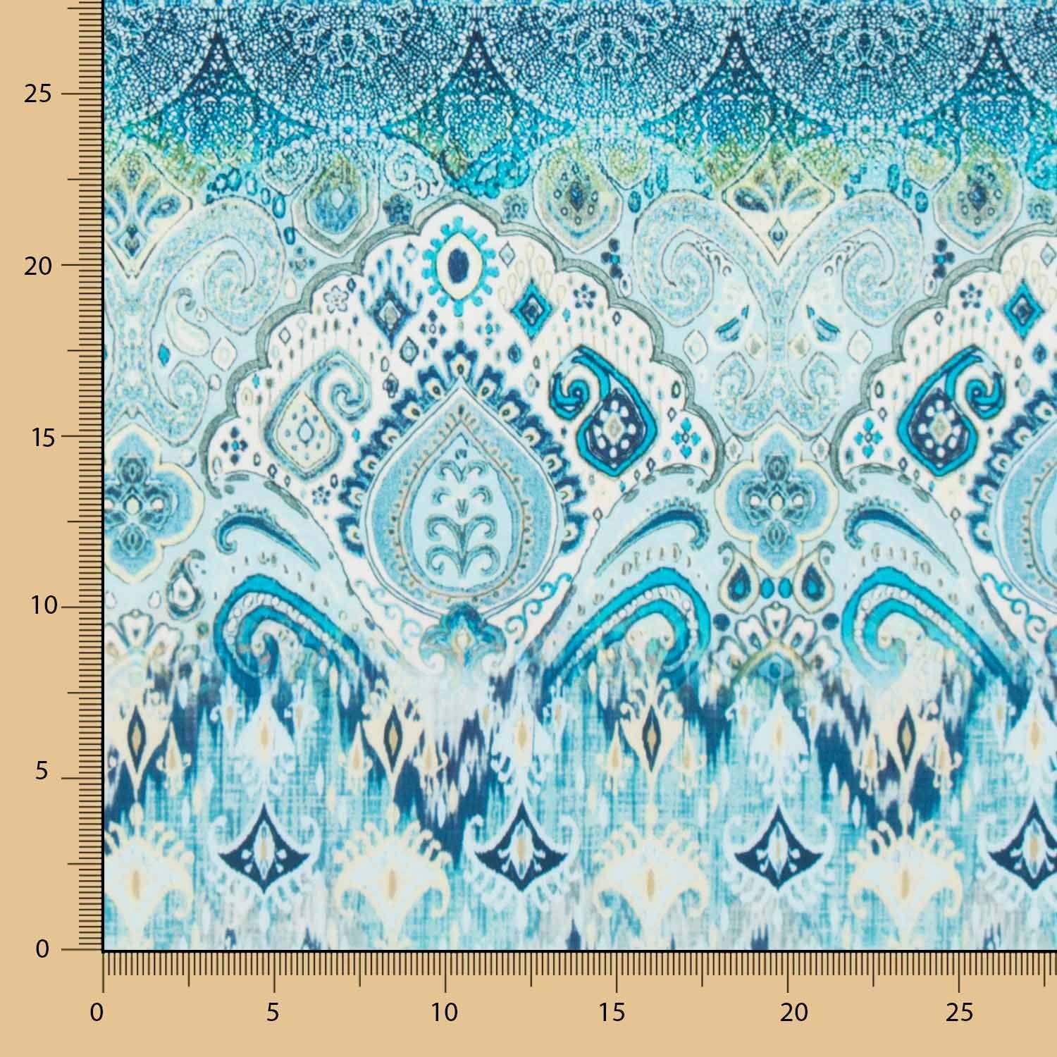 Loneta Estampada Tapicero Azul - Ribes y Casals