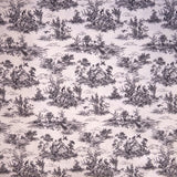 Loneta Estampada Toile de Jouy Negro - Ribes y Casals