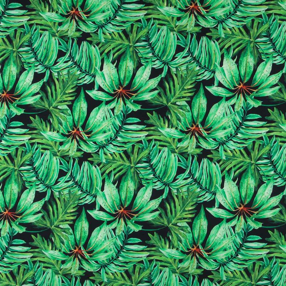 Loneta Exterior Tropical Negra - Ribes y Casals