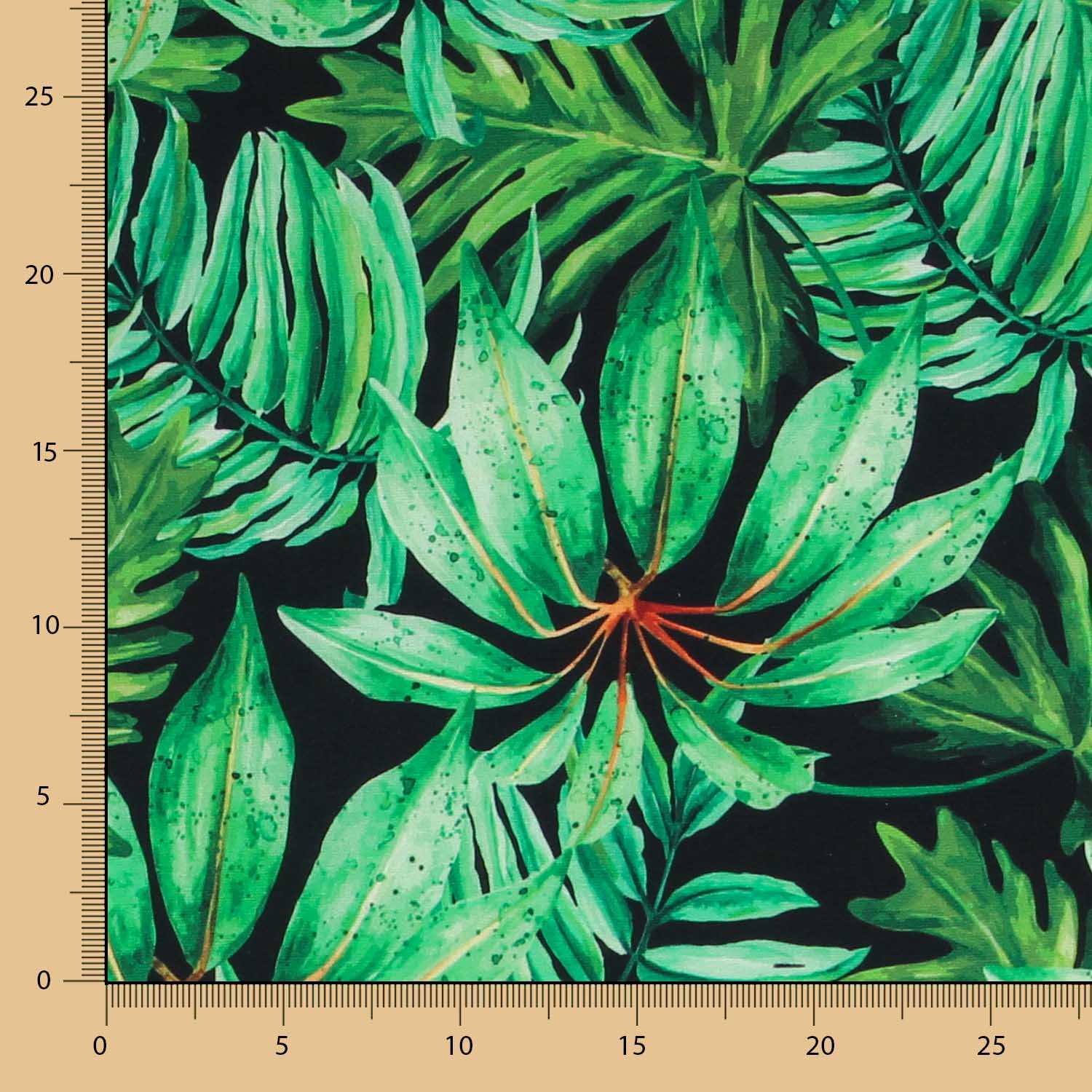 Loneta Exterior Tropical Negra - Ribes y Casals