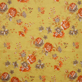 Loneta Flor Naranja y Marrón - Ribes y Casals