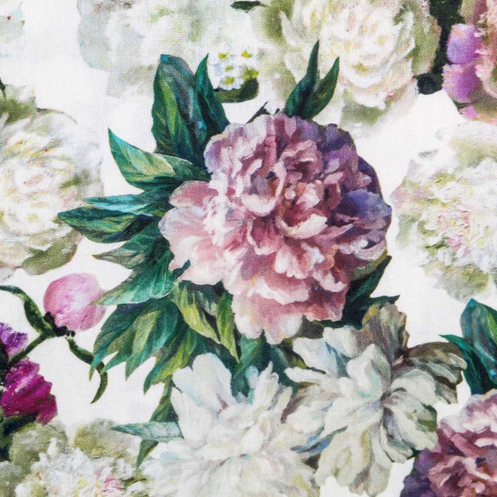 Loneta Flowers Violeta - Ribes y Casals