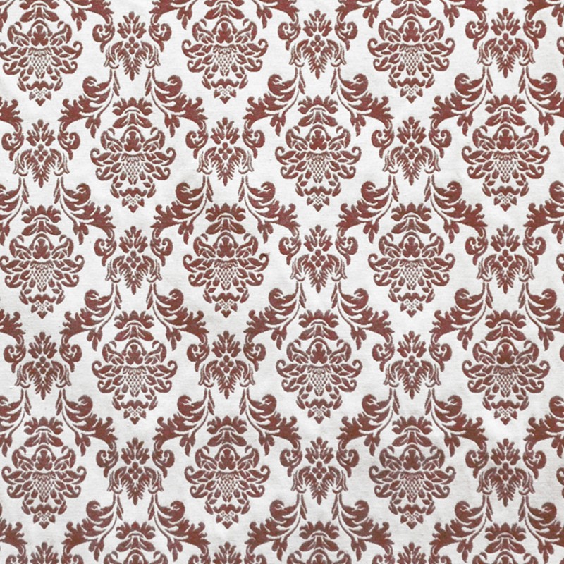 Loneta Jacquard Barroco Rojo - Ribes y Casals
