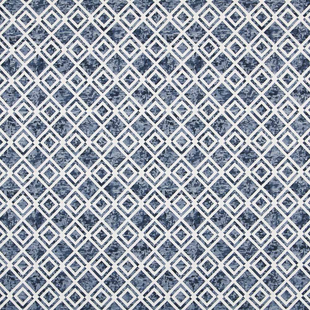 Loneta Jacquard Geométrica Azul - Ribes y Casals