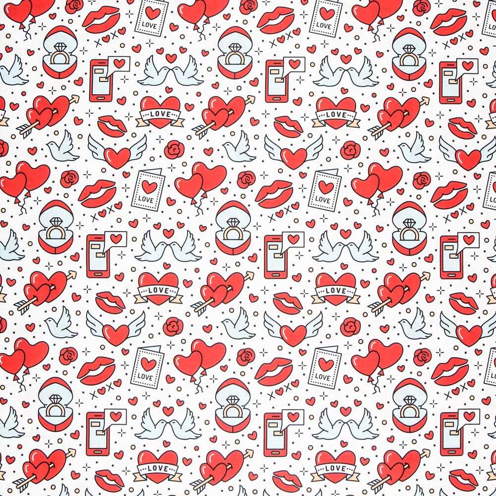 Loneta Love Pin Up Rojo - Ribes y Casals