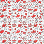 Loneta Love Pin Up Rojo - Ribes y Casals