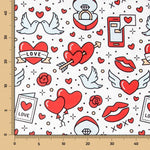 Loneta Love Pin Up Rojo - Ribes y Casals