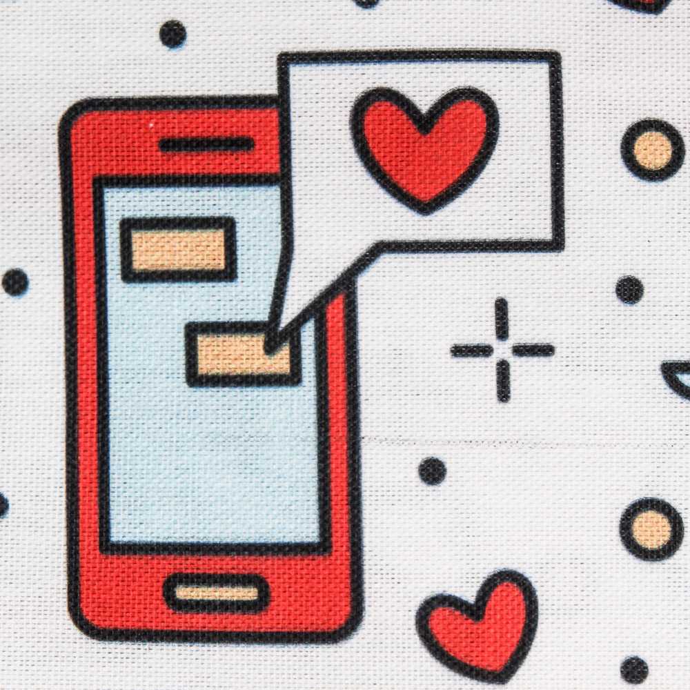 Loneta Love Pin Up Rojo - Ribes y Casals