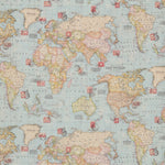 Loneta Mapa Mundo Azul - Ribes y Casals