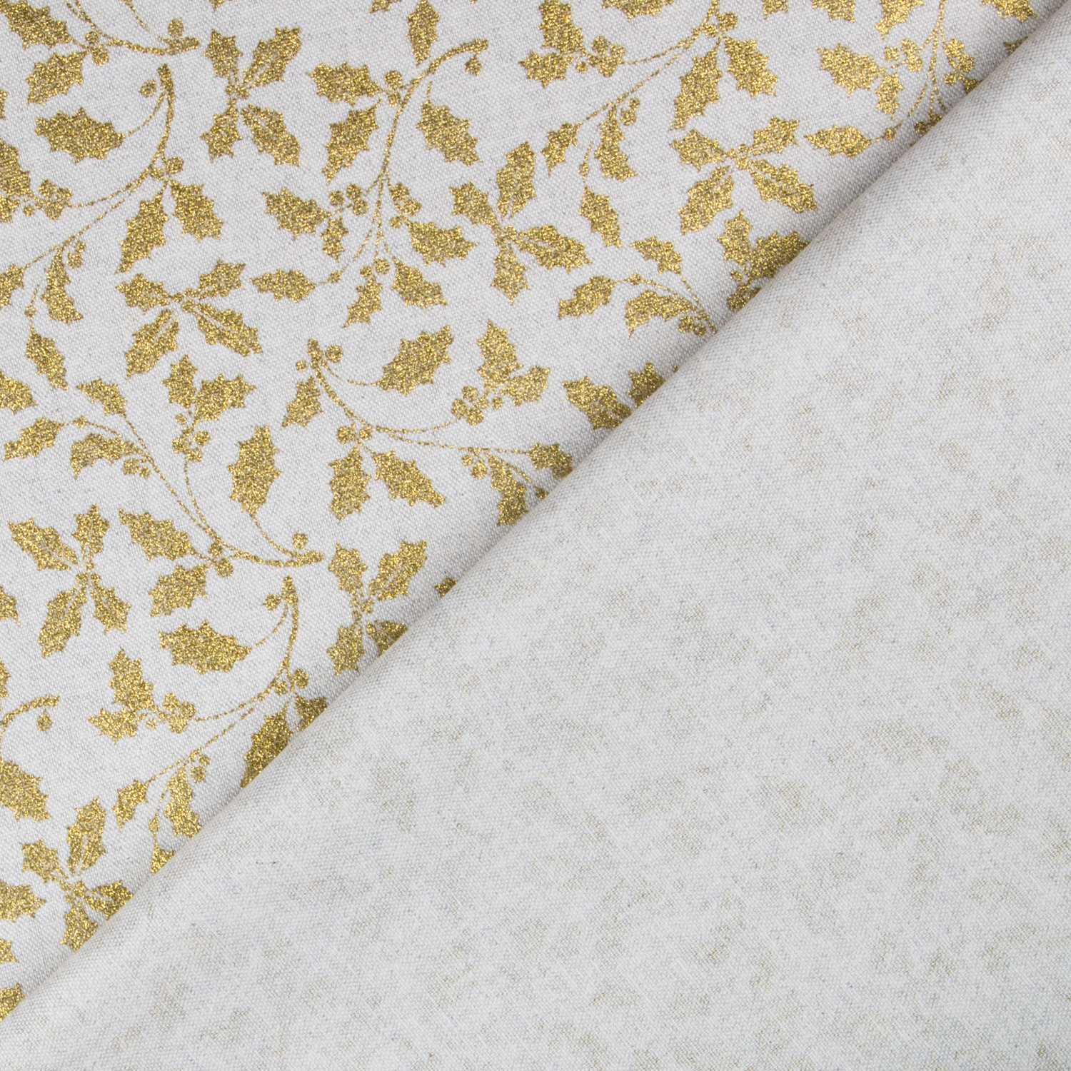 Loneta Navidad Muérdago Oro - Ribes y Casals