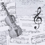 Loneta Notas Musicales Blanca - Ribes y Casals