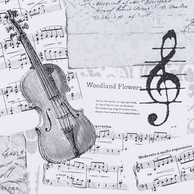 Loneta Notas Musicales Blanca - Ribes y Casals