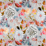 Loneta Panamá Floral Gris - Ribes y Casals