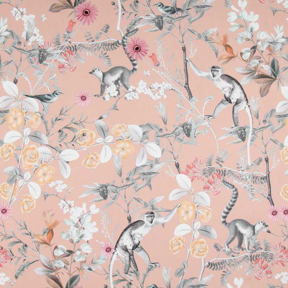 Loneta Panamá Animales Salmón - Ribes y Casals