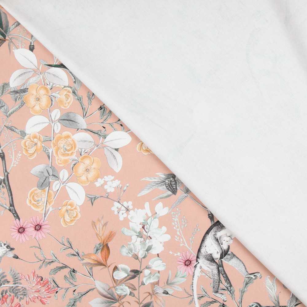 Loneta Panamá Animales Salmón - Ribes y Casals