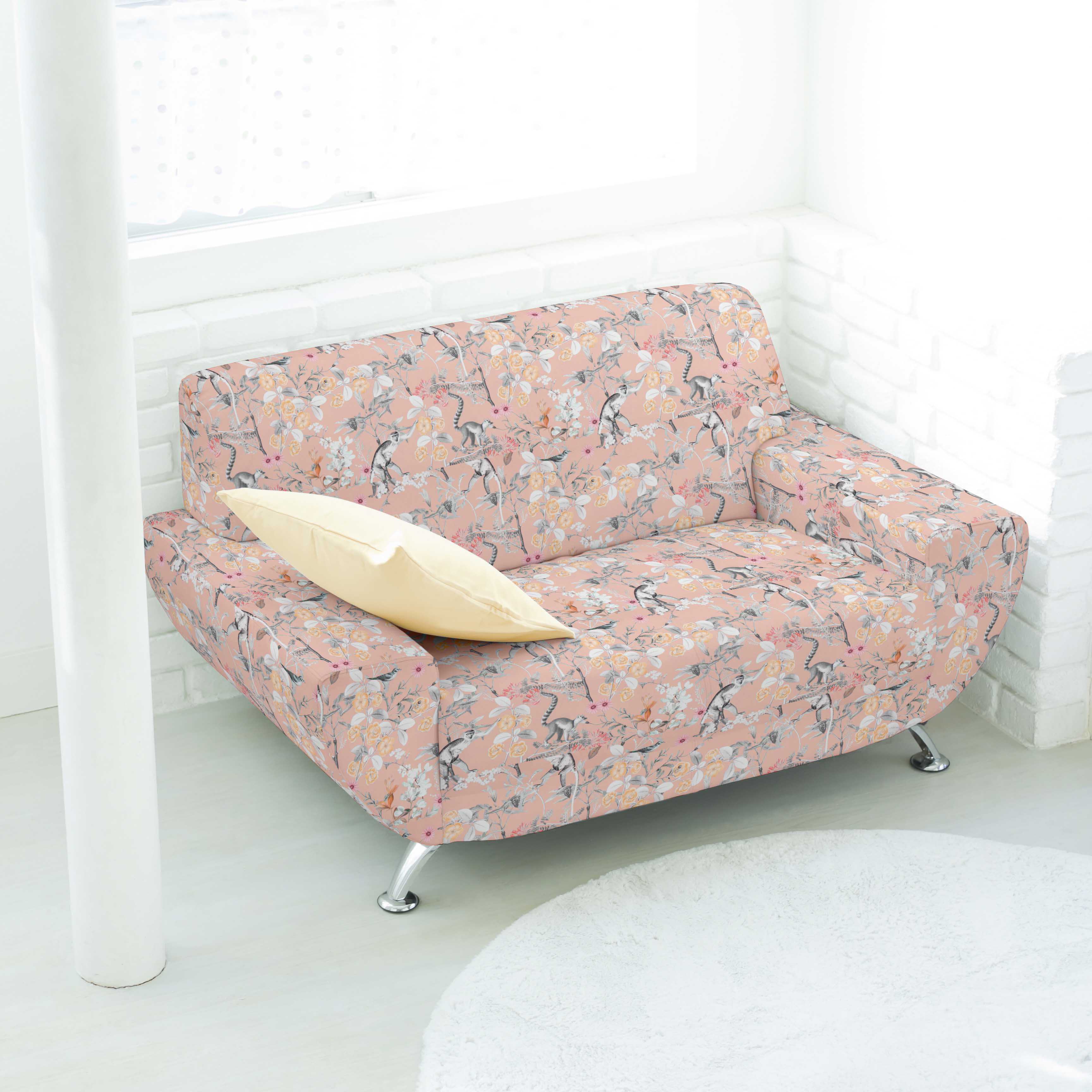 Loneta Panamá Animales Salmón - Ribes y Casals