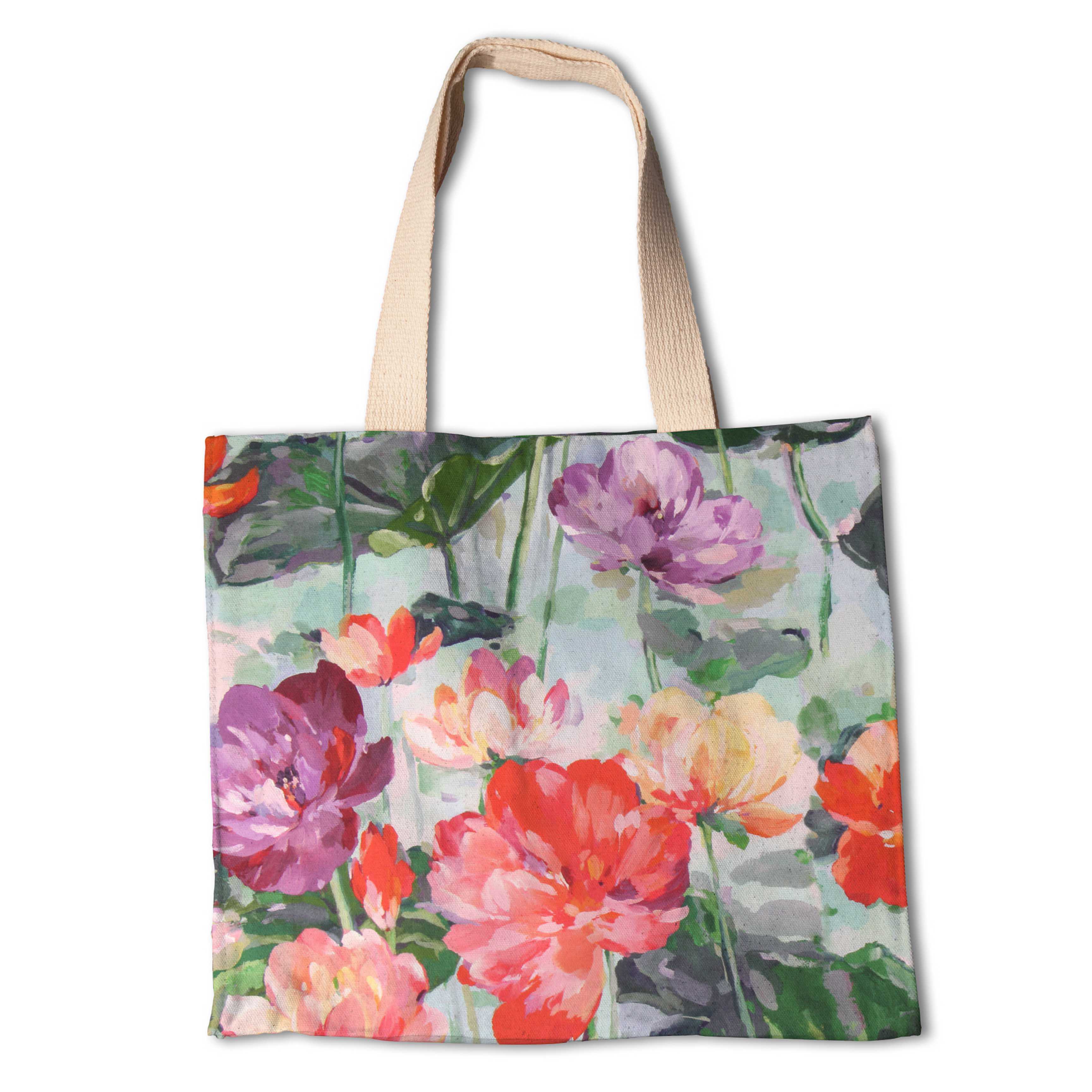 Loneta Panamá Flores Turquesa - Ribes y Casals