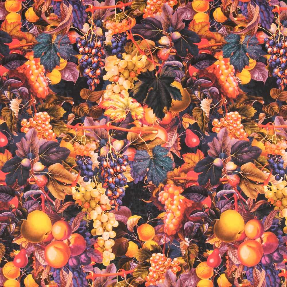 Loneta Panamá Frutas Morada - Ribes y Casals