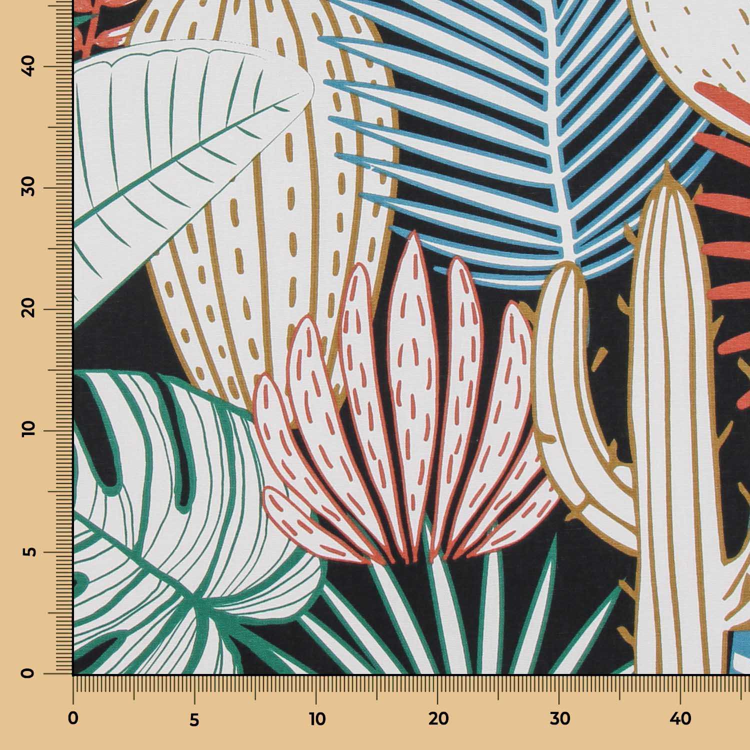 Loneta Panamá Tropical Negra - Ribes y Casals